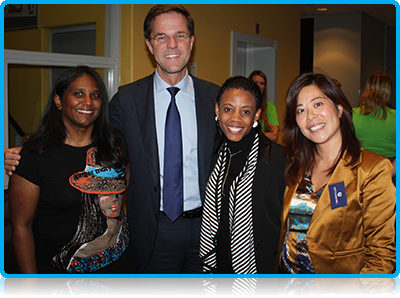 Dutch Prime Minister Mark Rutte with Director Maggie Feng - Wittenborg University