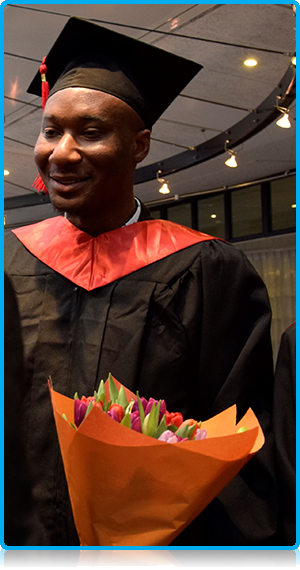 Emmanuel Onyeke from Nigeria who completed an MSc in International Hospitality Management  at Wittenborg University