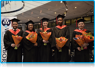 Master of Science graduates from WUAS who received their MSc degree at the 2015 Winter Graduation Ceremony on Friday will get a second degree from the University of Brighton on 13 February 2015. Wittenborg's Chair of the Executive Board, Peter Birdsall, will accompany them to the Brighton ceremony.