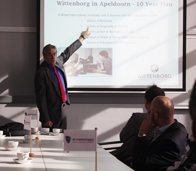 Wittenborg University was proud to host members of the influential business organization, De Maatschappij, for a lunch network event at its Spoorstraat 23 location in Apeldoorn on Monday