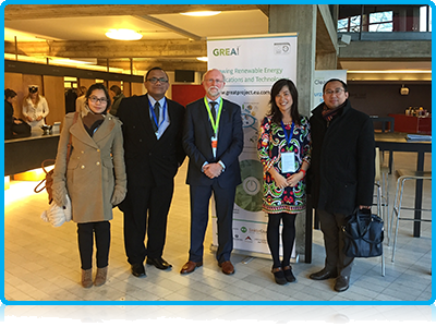 WUAS Director, Wittenborg student Nindya, and the Indonesian embassy delegation at Cleantech 2015 in Apeldoorn.