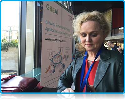 Dr Saskia Harkema at Cleantech 2015 in Apeldoorn for WUAS