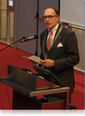 Fred de Graaf at the Opening of the new Wittenborg University campus in Apeldoorn, in 2010.