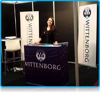 The representatives of Wittenborg University are all set and ready for the Education Fair in Eindhoven. Come find us at stand 51 in Beursgebouw Eindhoven today and Saturday!