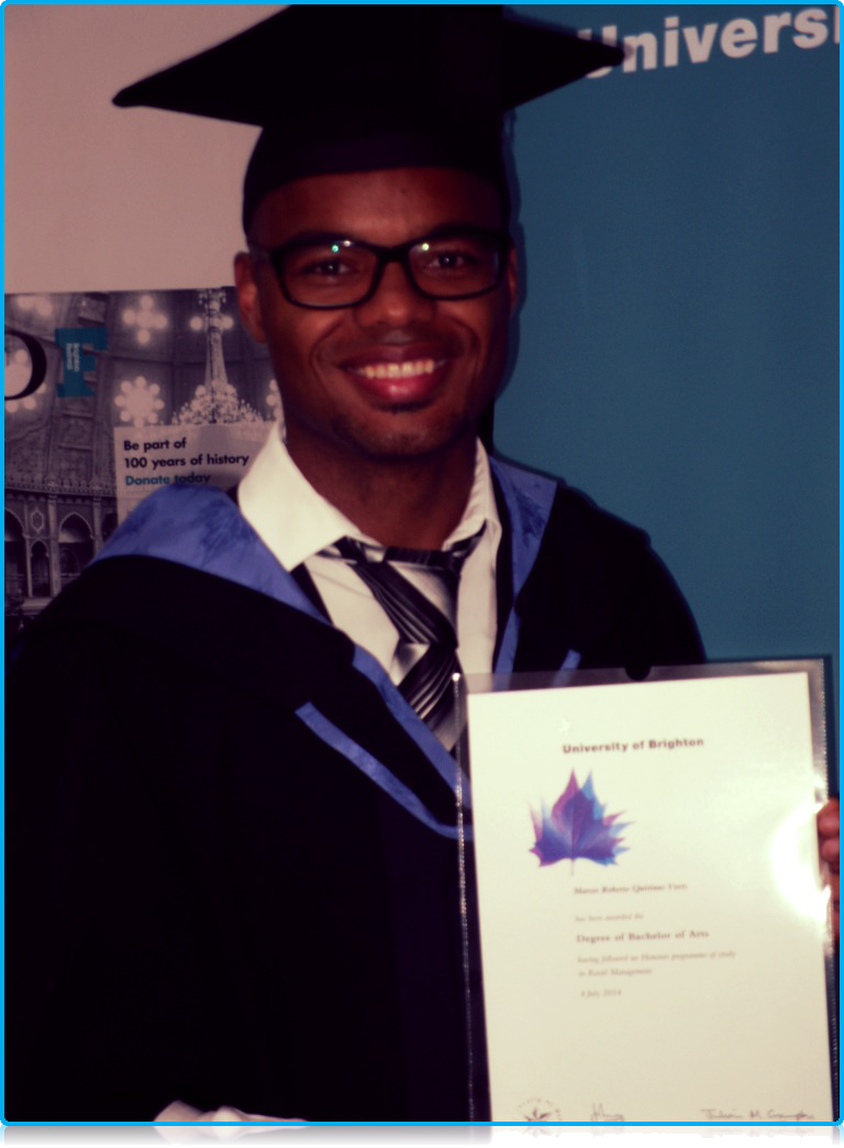 The First Wittenborg Double Degree Student to have Graduated at the University of Brighton!