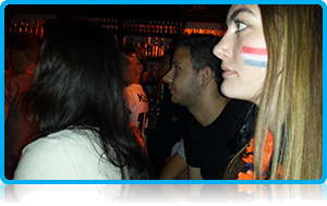 Update 11pm 13/6/2014 - The Dutch beat Spain in their opening match and Wittenborg STudents watch together in the centre of Apeldoorn! Hup Holland! 