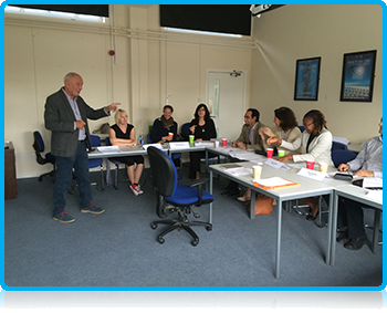 WUAS and ANGELL Akademie Staff at a Partnership Workshop in Eastbourne Campus of the University of Brighton