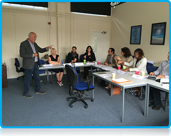 Wittenborg University and ANGELL Akademie Staff at a Partnership Workshop in Eastbourne Campus of the University of Brighton