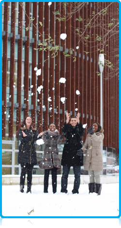 As a blanket of snow fell across the Netherlands, international students at WUAS enjoyed the winter atmosphere at the campus today.