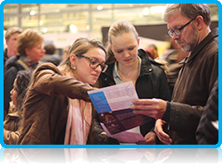 WUAS Open Evening - Despite the chilly weather, hundreds of learners have been attending the Nxtlvl open evenings held in this week in Apeldoorn where Dutch institutes of higher education, like WUAS, showcase what they offer potential students.