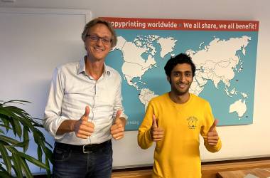 Jawaid with HappyPrinting CEO and founder Sven Rusticus