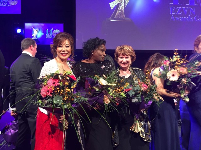 Maggie Feng with Mariette Hamer - Runner Up Etnische Zakenvrouw van Nederland 2017