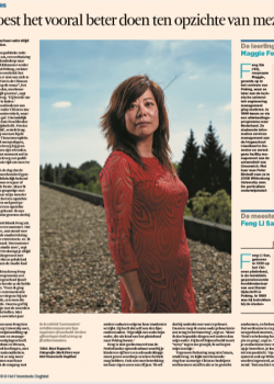 Wittenborg CEO, Maggie Feng, in Financieel Dagblad