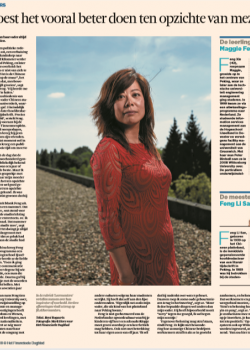 Wittenborg CEO, Maggie Feng, in Financieele Dagblad