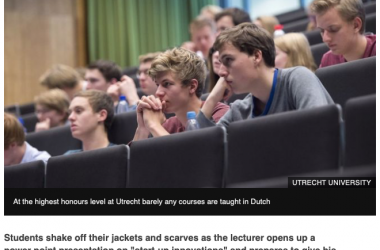 BBC Reports Dutch Language Besieged by English at the Unis