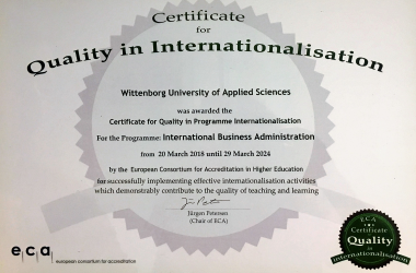 WUAS awarded European Accreditation for Quality in Internationalisation WUAS awarded European Accreditation for Quality in Internationalisation