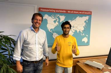 Jawaid with HappyPrinting COO Jean-Pierr Jawaid with HappyPrinting COO Jean-Pierr