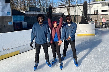 Ice Skating Lesson Proves a Hit with Wittenborg Students 