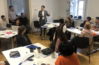 From 20 to 23 March, Wittenborg faculty members Fahad Shakeel and Fjorentina Muco travelled to Ljubljana, Slovenia, to participate in the INFURI project Learning, Teaching and Training Activity (LTTA). Wittenborg is the project coordinator of the Erasmus+ funded project INFURI, which focuses on circular innovation in the furniture industry, together with eight other project partners from nine different countries across Europe.