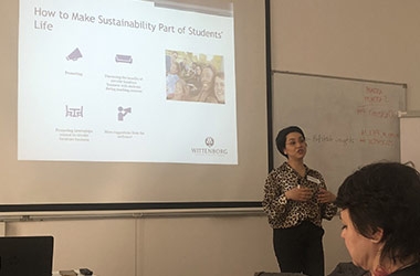 From 20 to 23 March, Wittenborg faculty members Fahad Shakeel and Fjorentina Muco travelled to Ljubljana, Slovenia, to participate in the INFURI project Learning, Teaching and Training Activity (LTTA). Wittenborg is the project coordinator of the Erasmus+ funded project INFURI, which focuses on circular innovation in the furniture industry, together with eight other project partners from nine different countries across Europe.