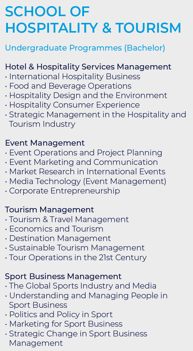 School of Hospitality & Tourism