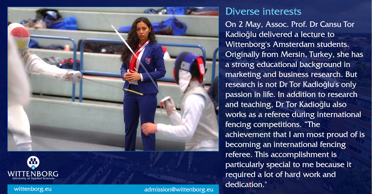 Guest Lecturer Balances Research with Career as International Fencing