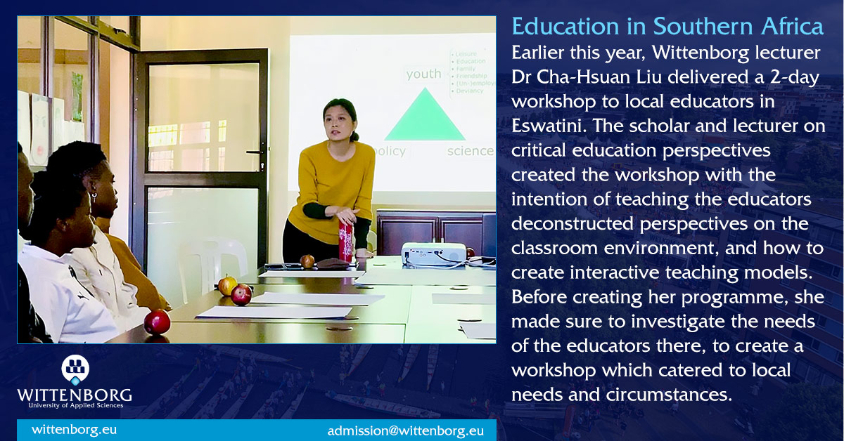 Wittenborg Lecturer Delivers 2-Day Education Workshop in Eswatini